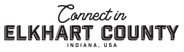 Connect in Elkhart County Black Logo Wide