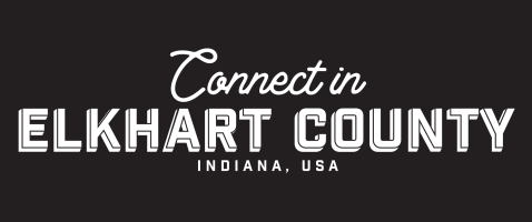 Connect in Elkhart County Black Logo Wide Reverse